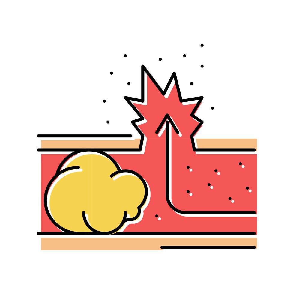 brain blood stroke color icon vector illustration