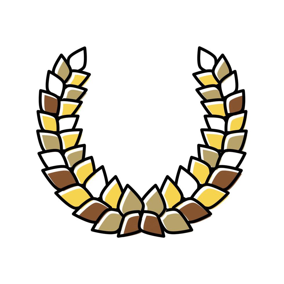 laurel wreath ancient rome color icon vector illustration