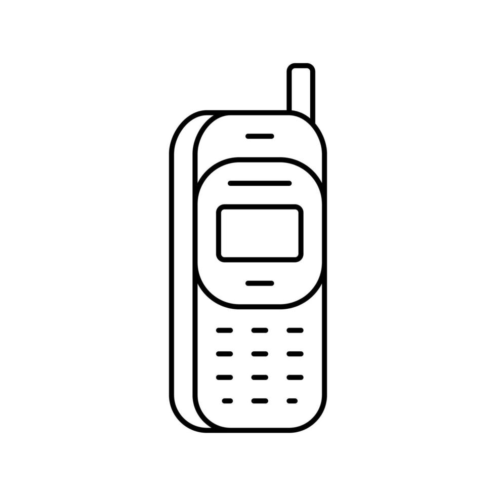 ilustración de vector de icono de línea de tecnología de teléfono móvil