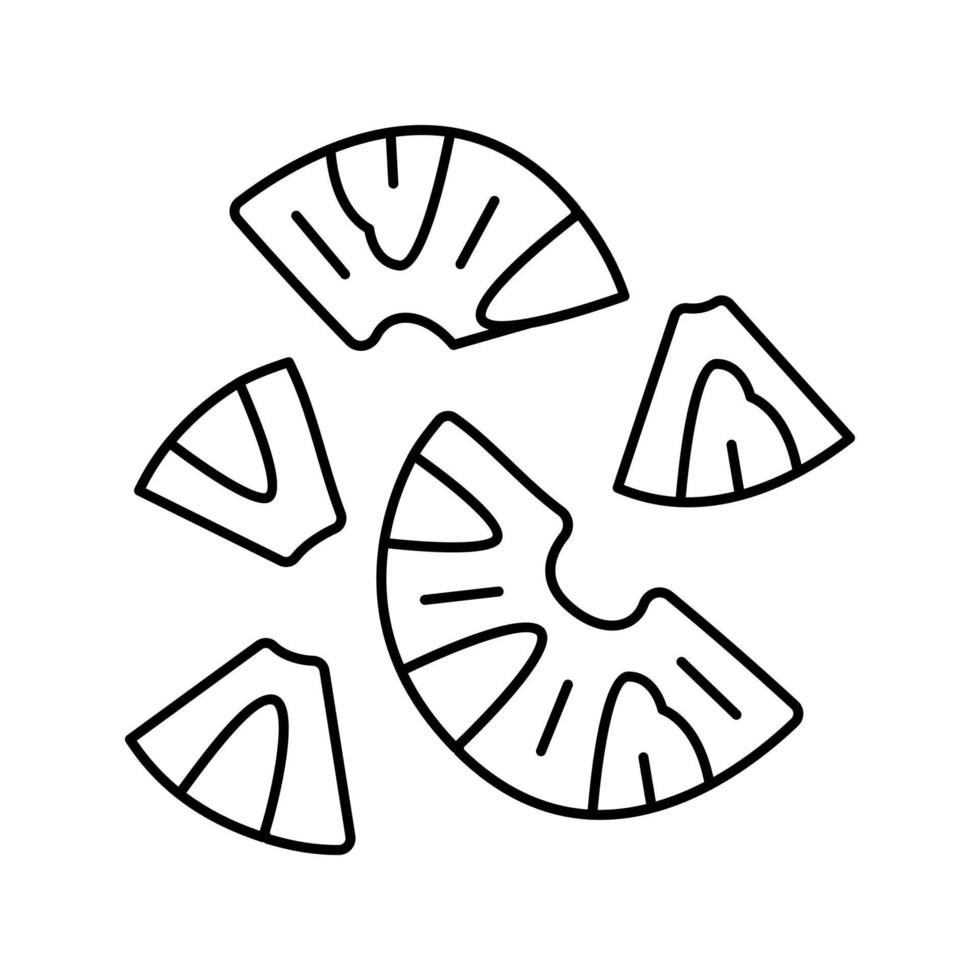 slices pineapple line icon vector illustration