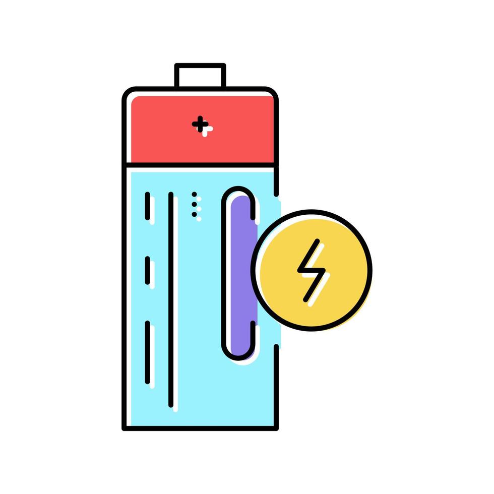 batería compacta color icono vector ilustración plana