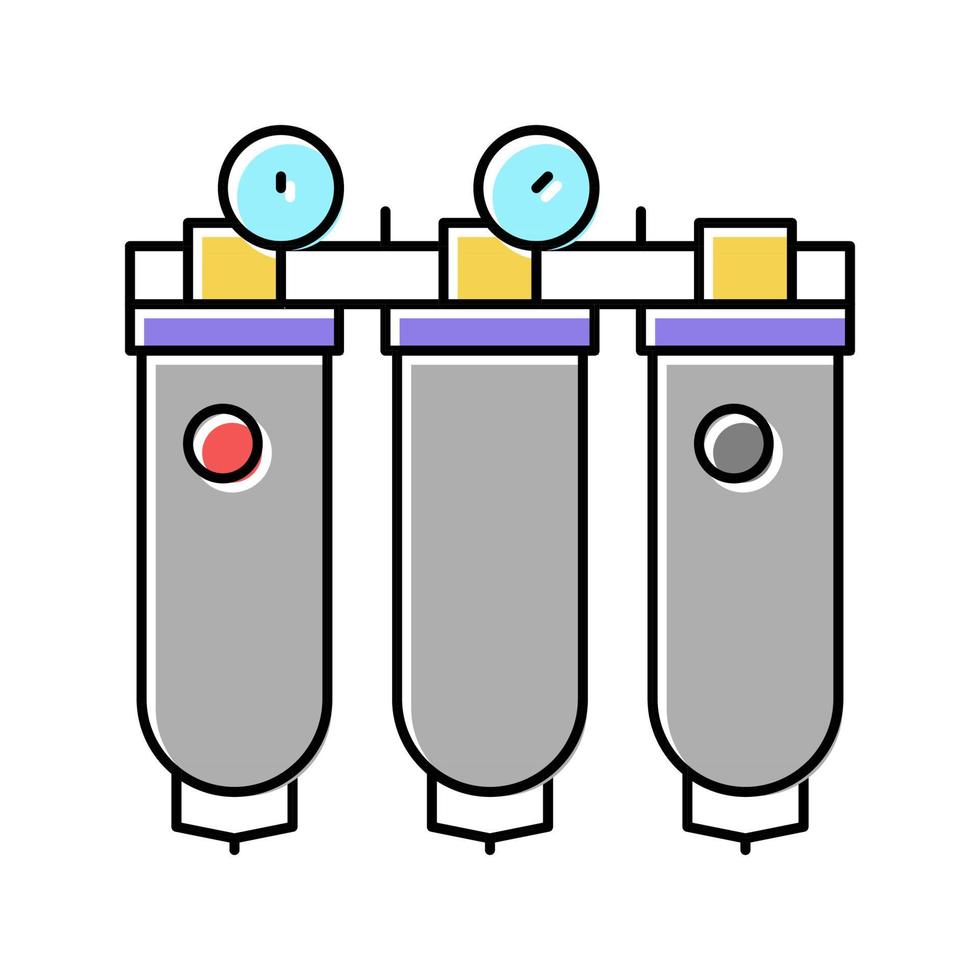 ilustración de vector de icono de color del sistema de purificación de aire