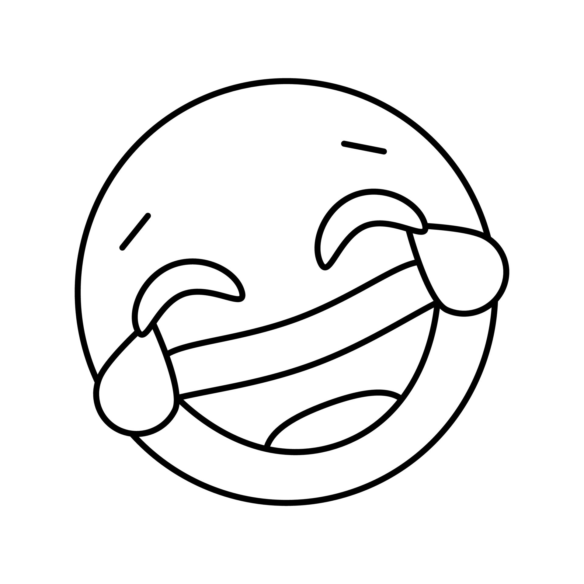 laugh emoji line icon vector illustration 19591043 Vector Art at Vecteezy