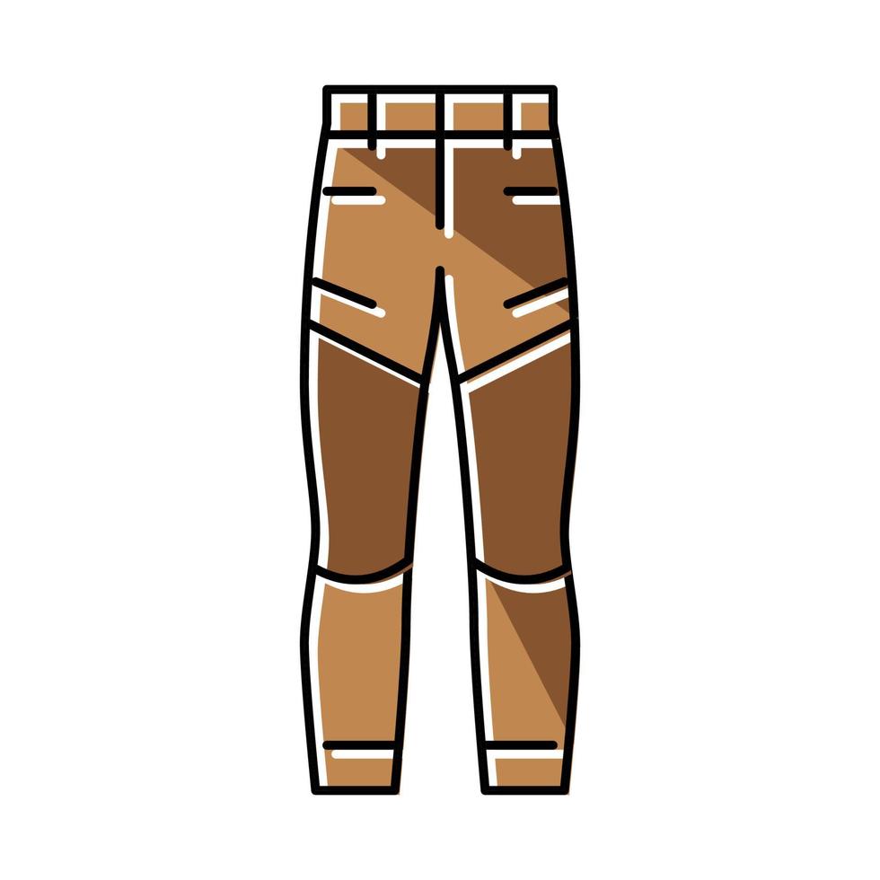 hiking pants apparel color icon vector illustration