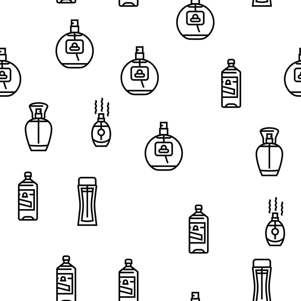 fragrance bottle perfume cosmetic vector seamless pattern