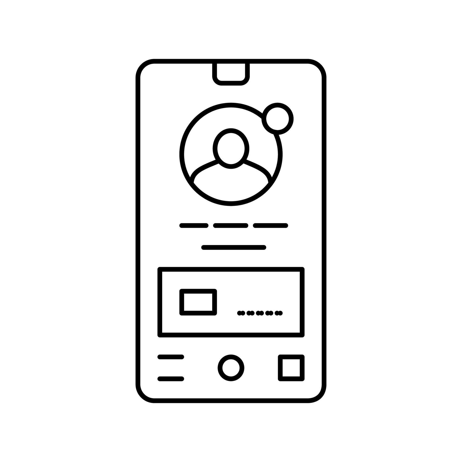 mobile application line icon vector illustration 19591392 Vector Art at