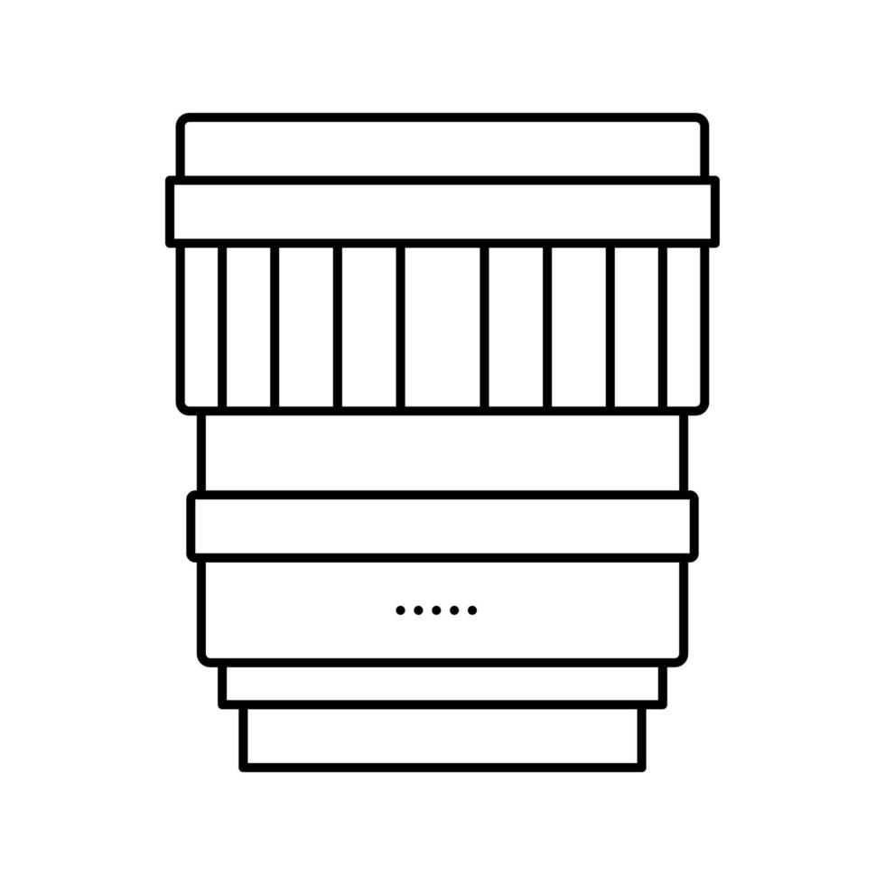 photo camera lens line icon vector illustration