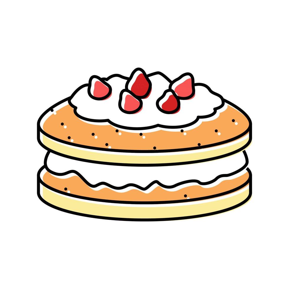 postre pastel color icono vector ilustración