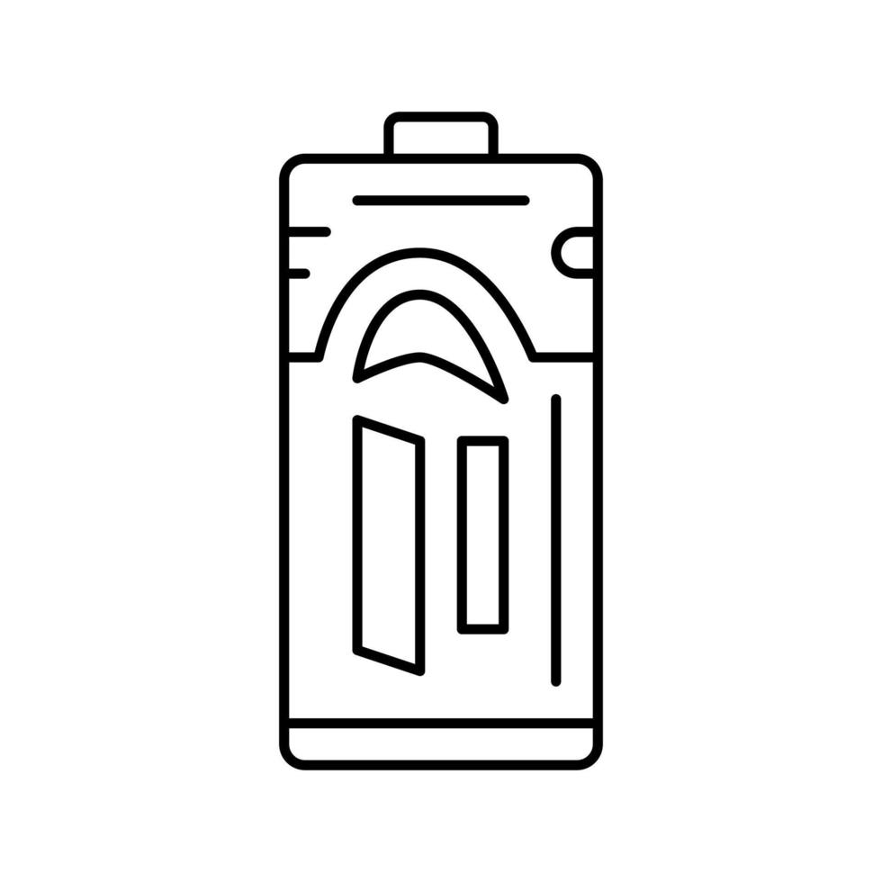 c battery power energy line icon vector illustration