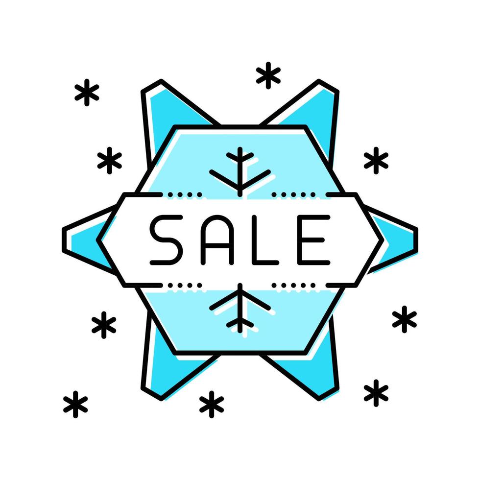 sale winter color icon vector illustration