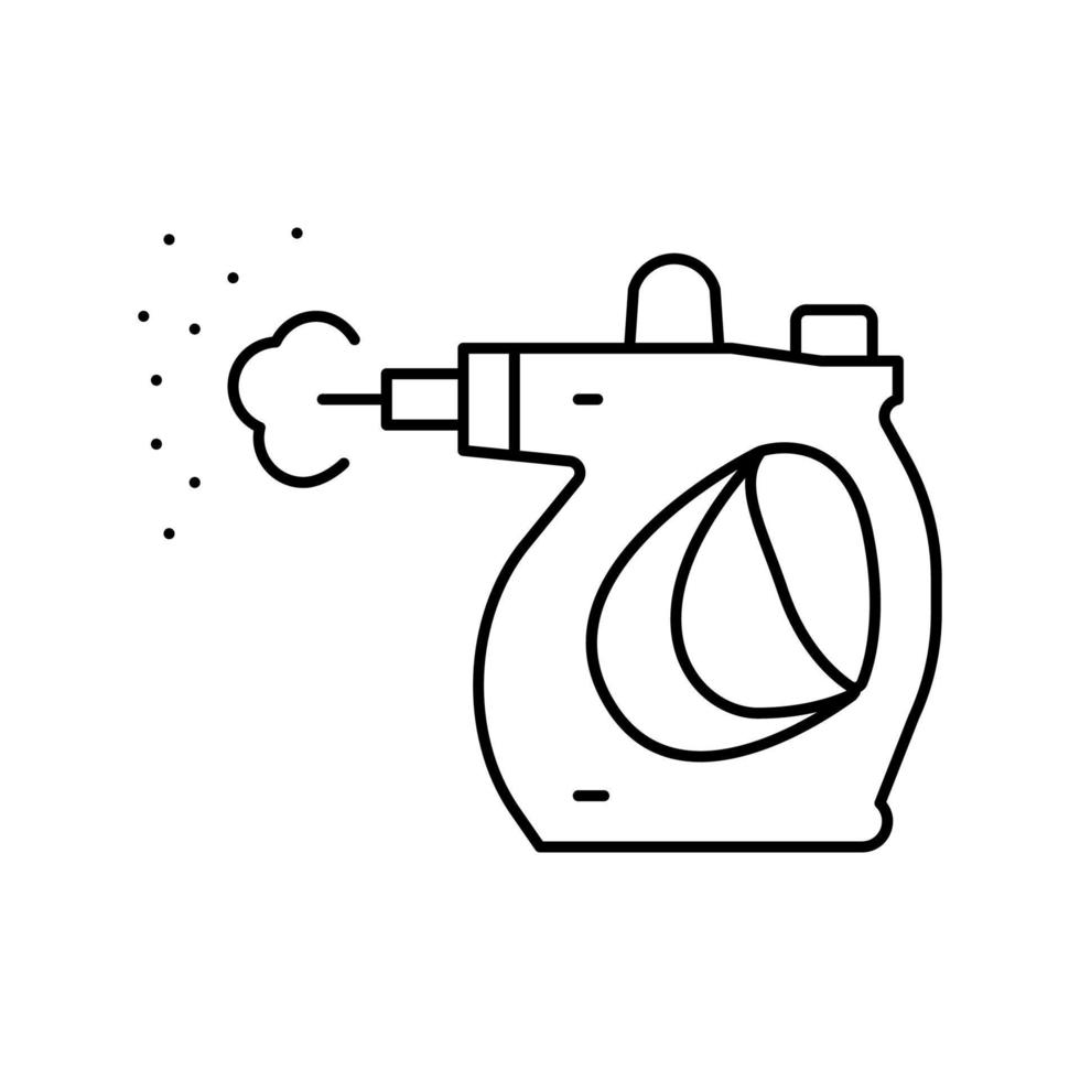 ilustración de vector de icono de línea de dispositivo electrónico de limpieza