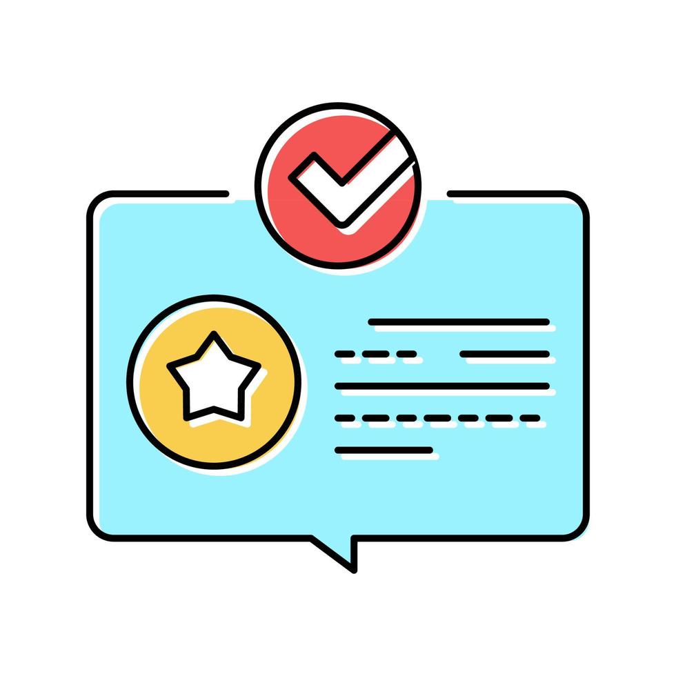 review bonus color icon vector illustration