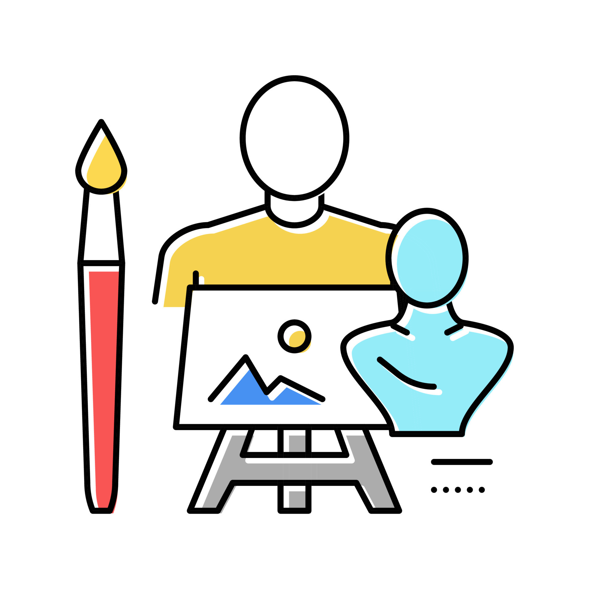 art expert color icon vector illustration 19591784 Vector Art at Vecteezy