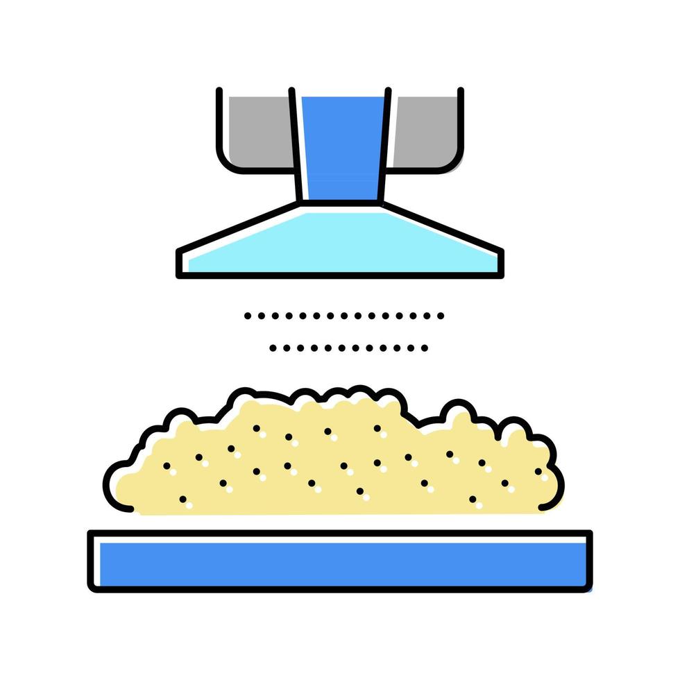 Ilustración de vector de icono de color de producto de queso de fabricación