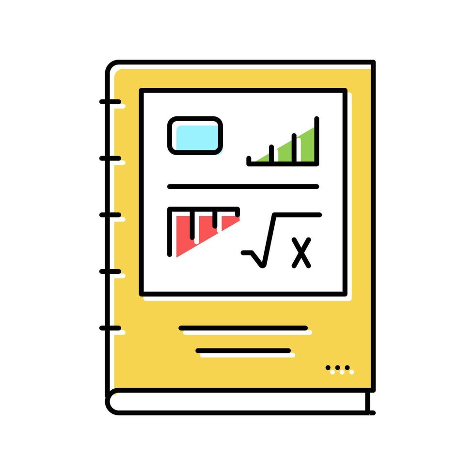 scientific report color icon vector illustration