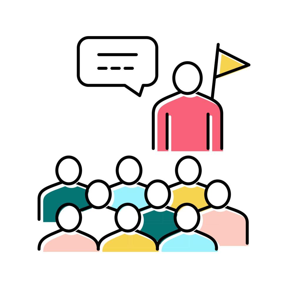 guid and visitor group color icon vector illustration