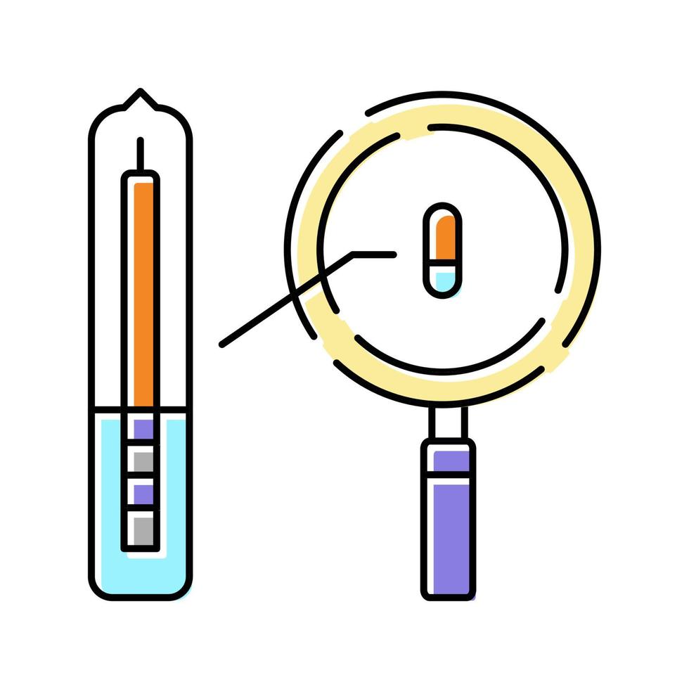 reseaching rfid chip color icon vector illustration