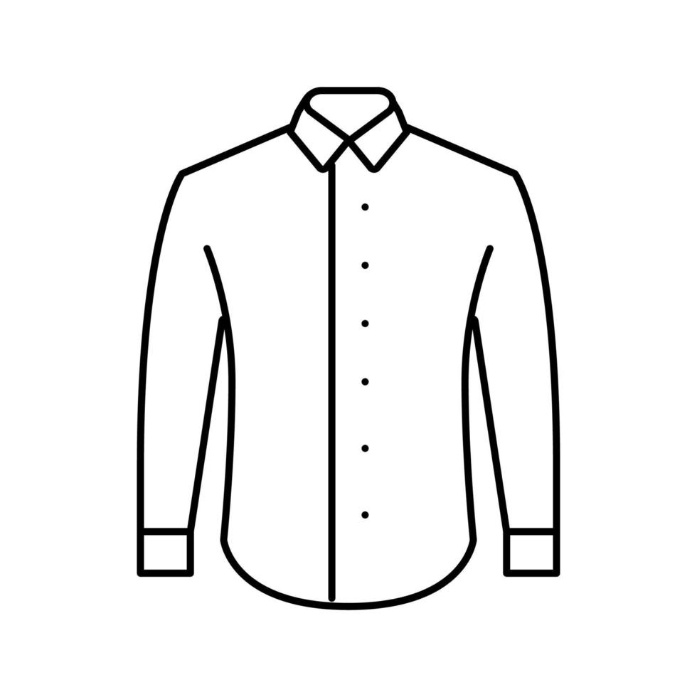 camisa hombre ropa línea icono vector ilustración