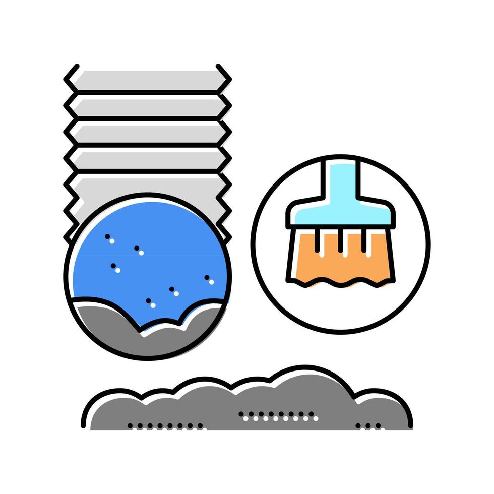 dryer vent cleaning color icon vector illustration