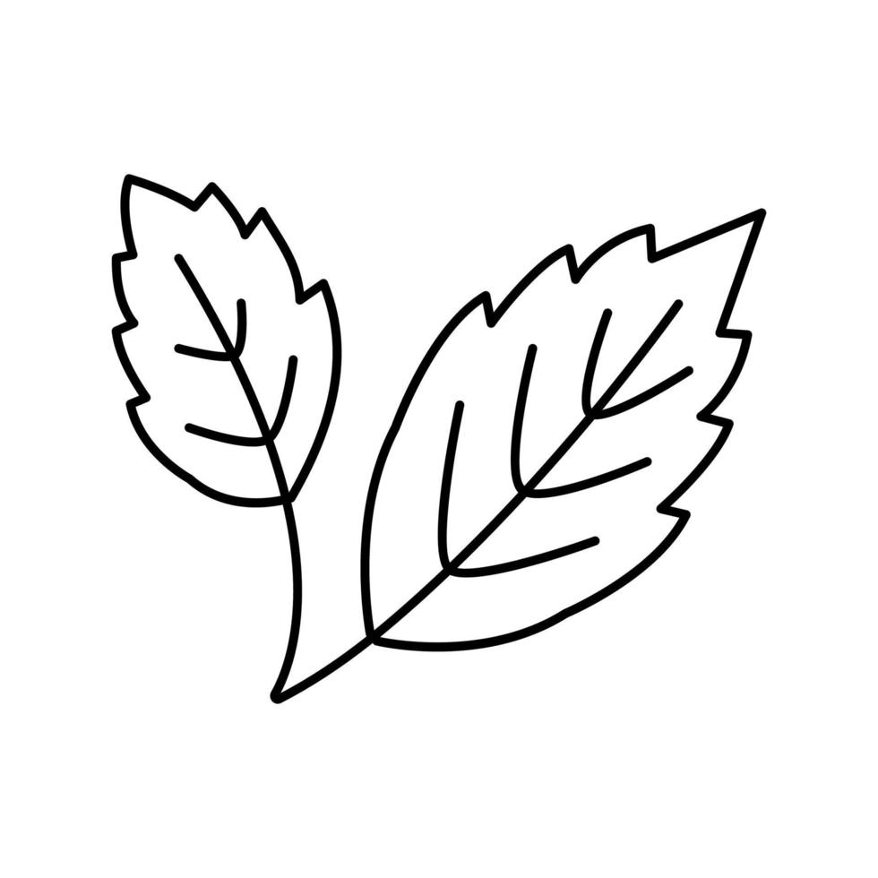 ilustración de vector de icono de línea de hoja de otoño