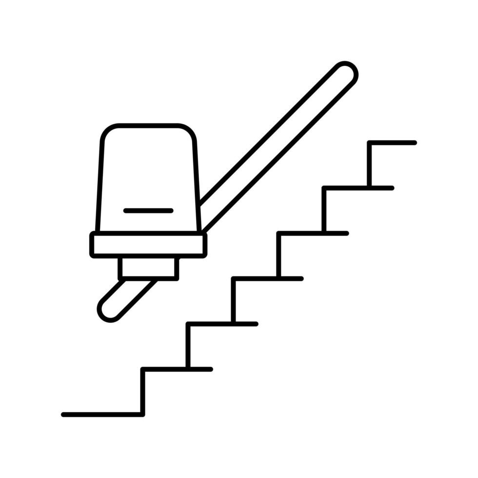 chair elevator line icon vector illustration