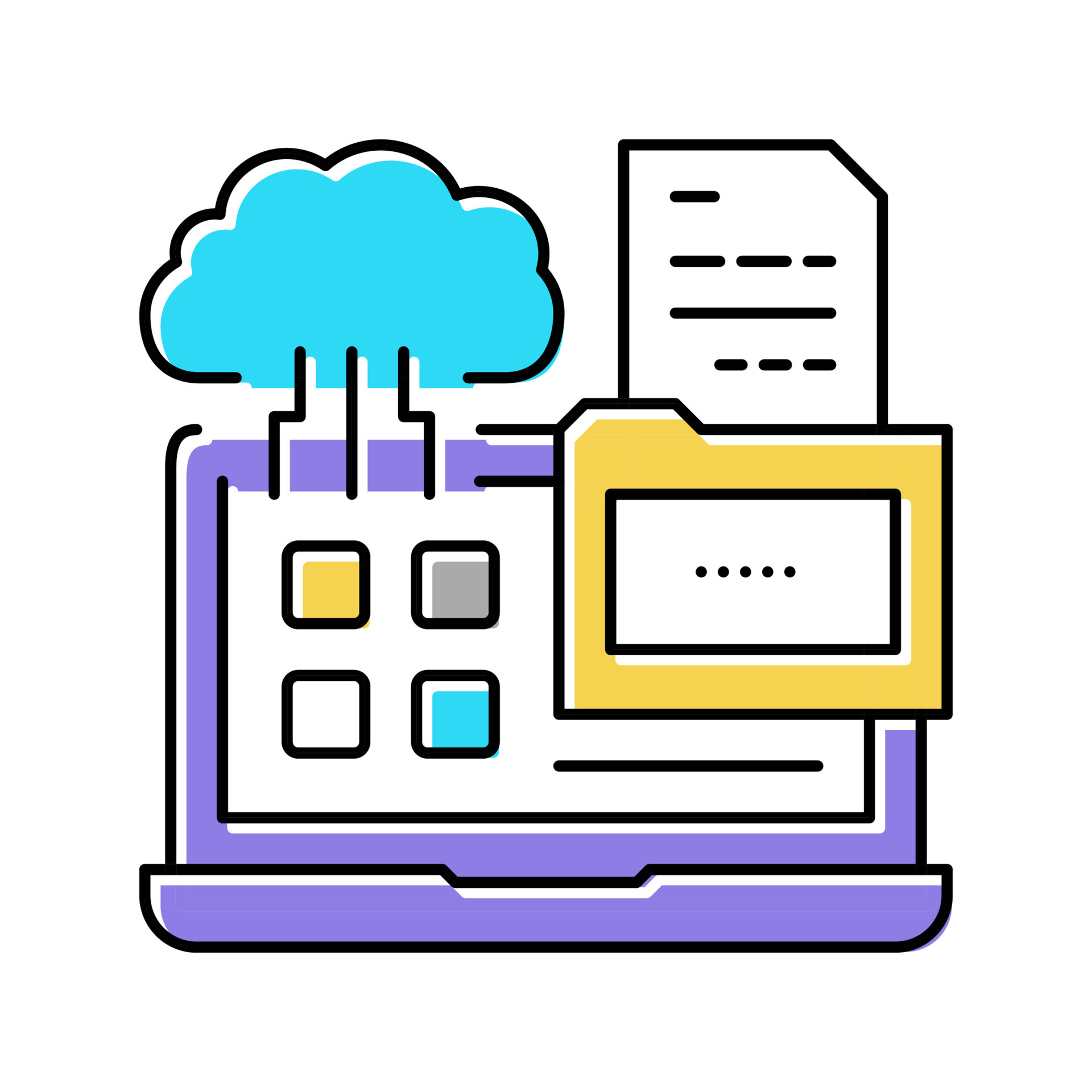 management system color icon vector illustration 19592219 Vector Art at ...