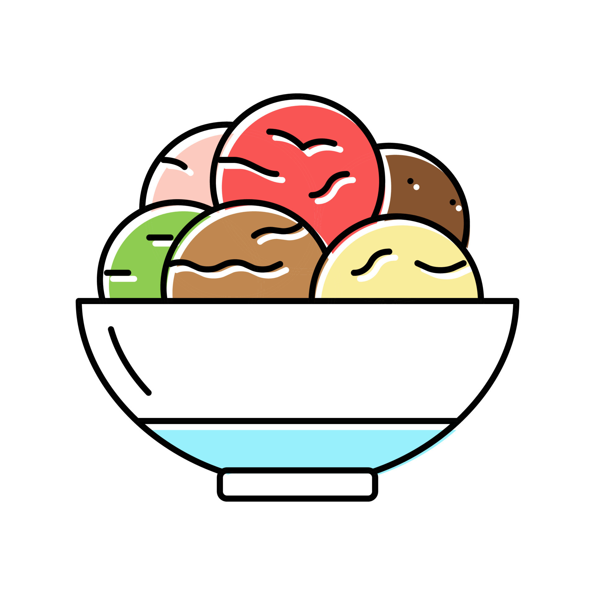 bowl ice cream color icon vector illustration 19592243 Vector Art at Vecteezy