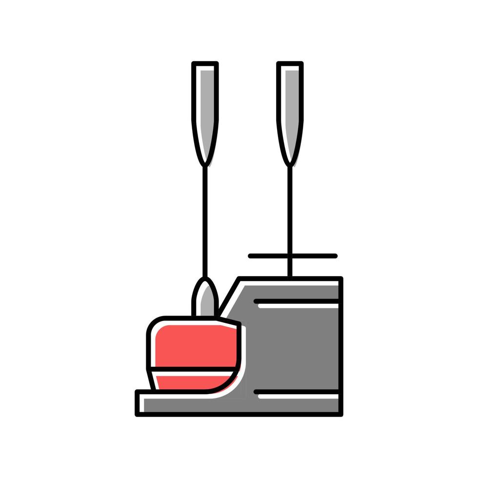 scoop and broom for cleaning dust color icon vector illustration