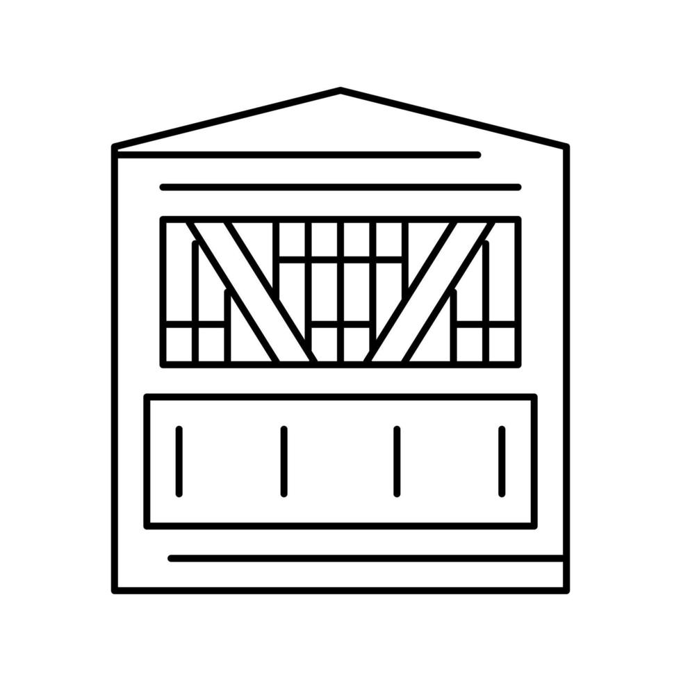 hunting tower line icon vector illustration
