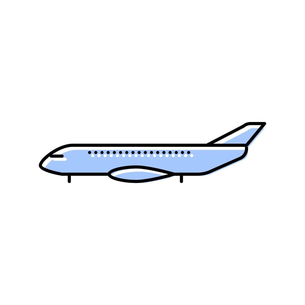 regional jet airplane aircraft color icon vector illustration