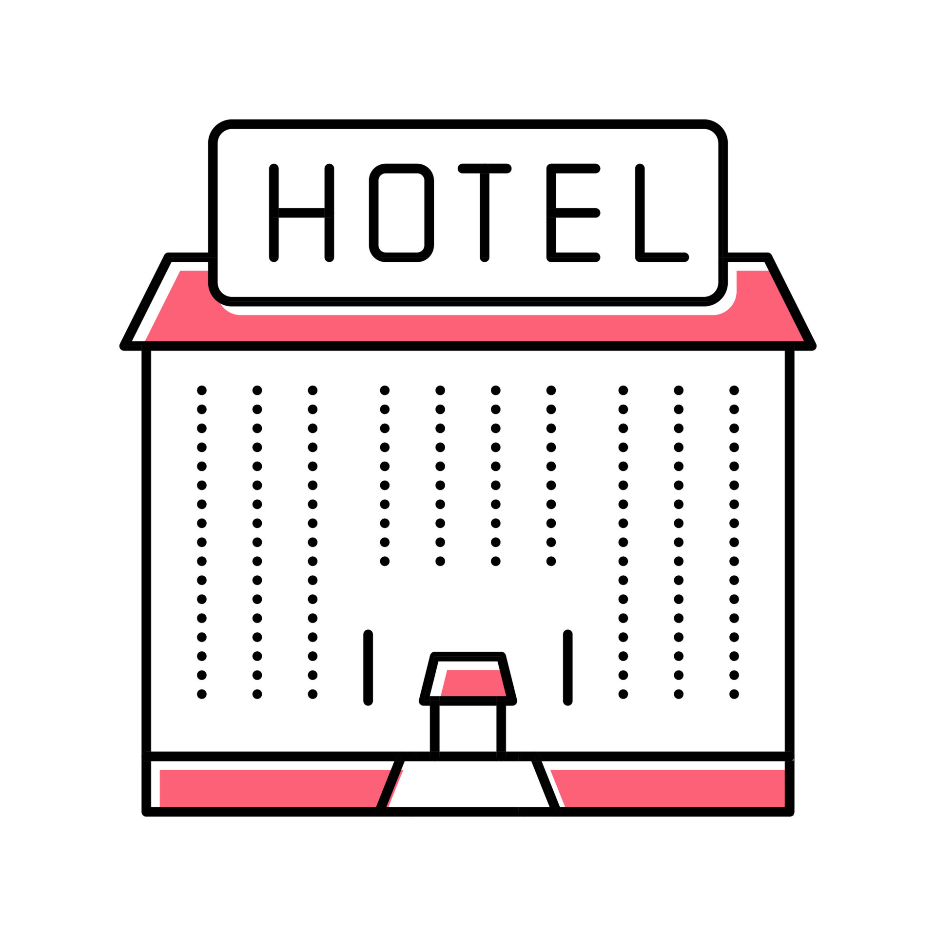 hotel building color icon vector illustration 19592341 Vector Art at