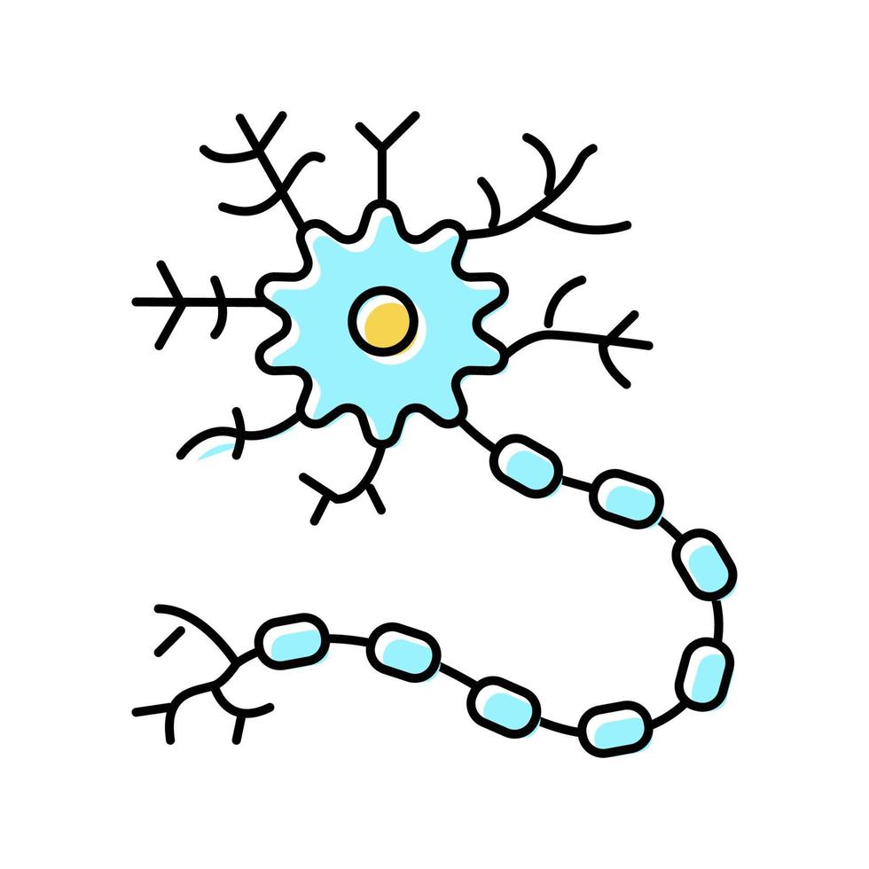 ilustración de vector de icono de color humano de neurona