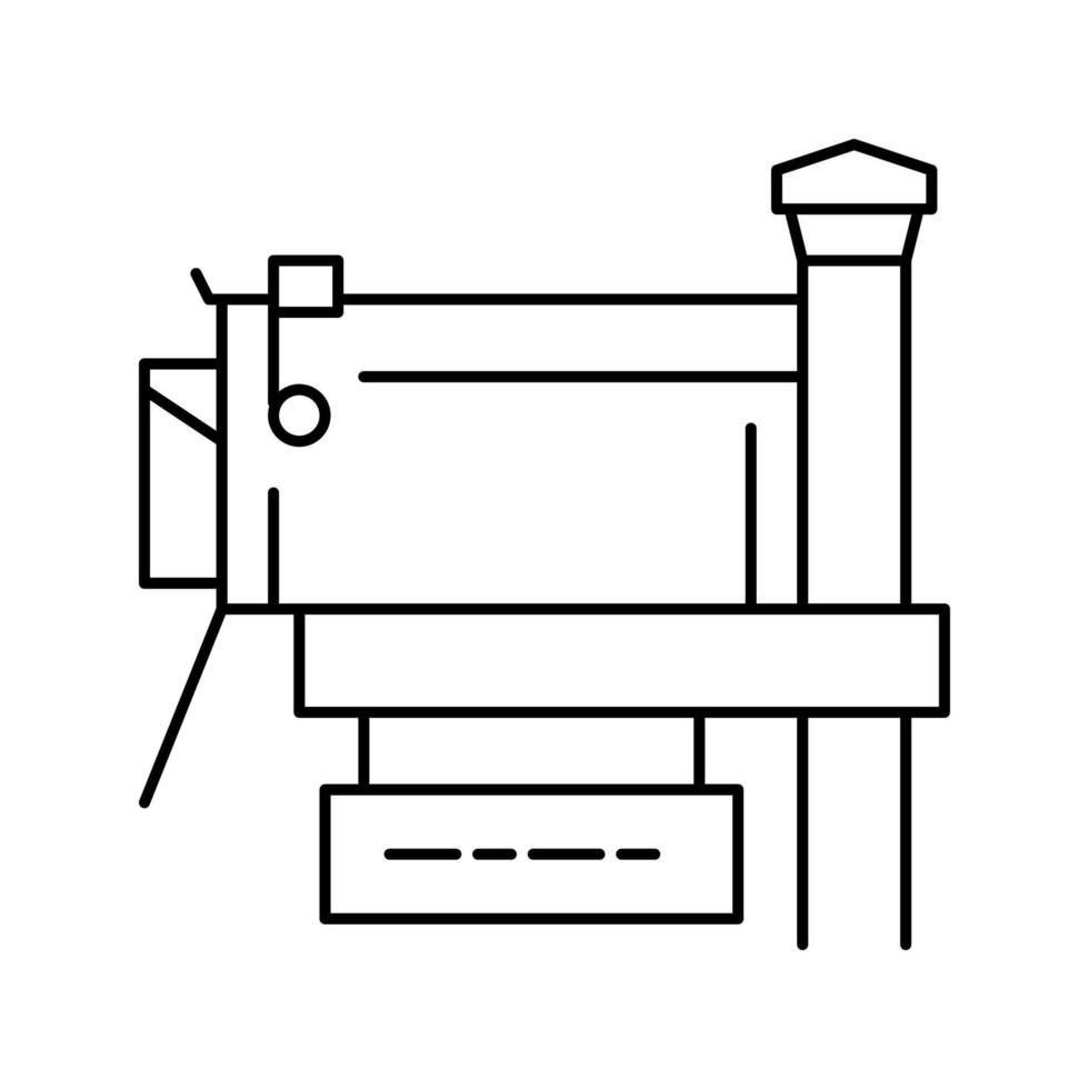mailbox box for mail line icon vector illustration