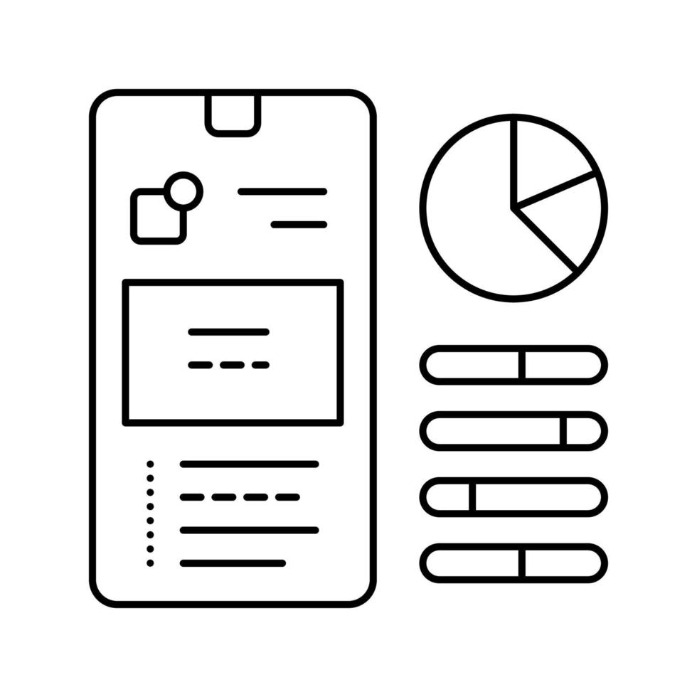 smartphone optimize line icon vector illustration