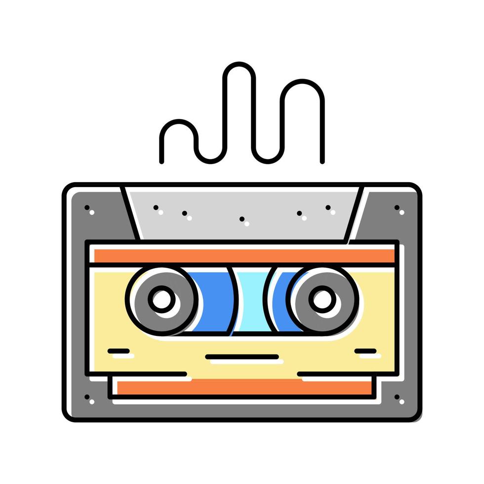 tape with music color icon vector illustration