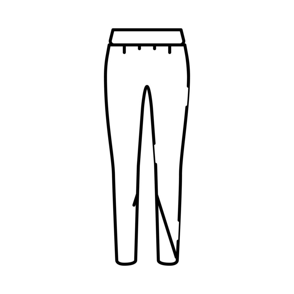 polainas pantalones ropa línea icono vector ilustración