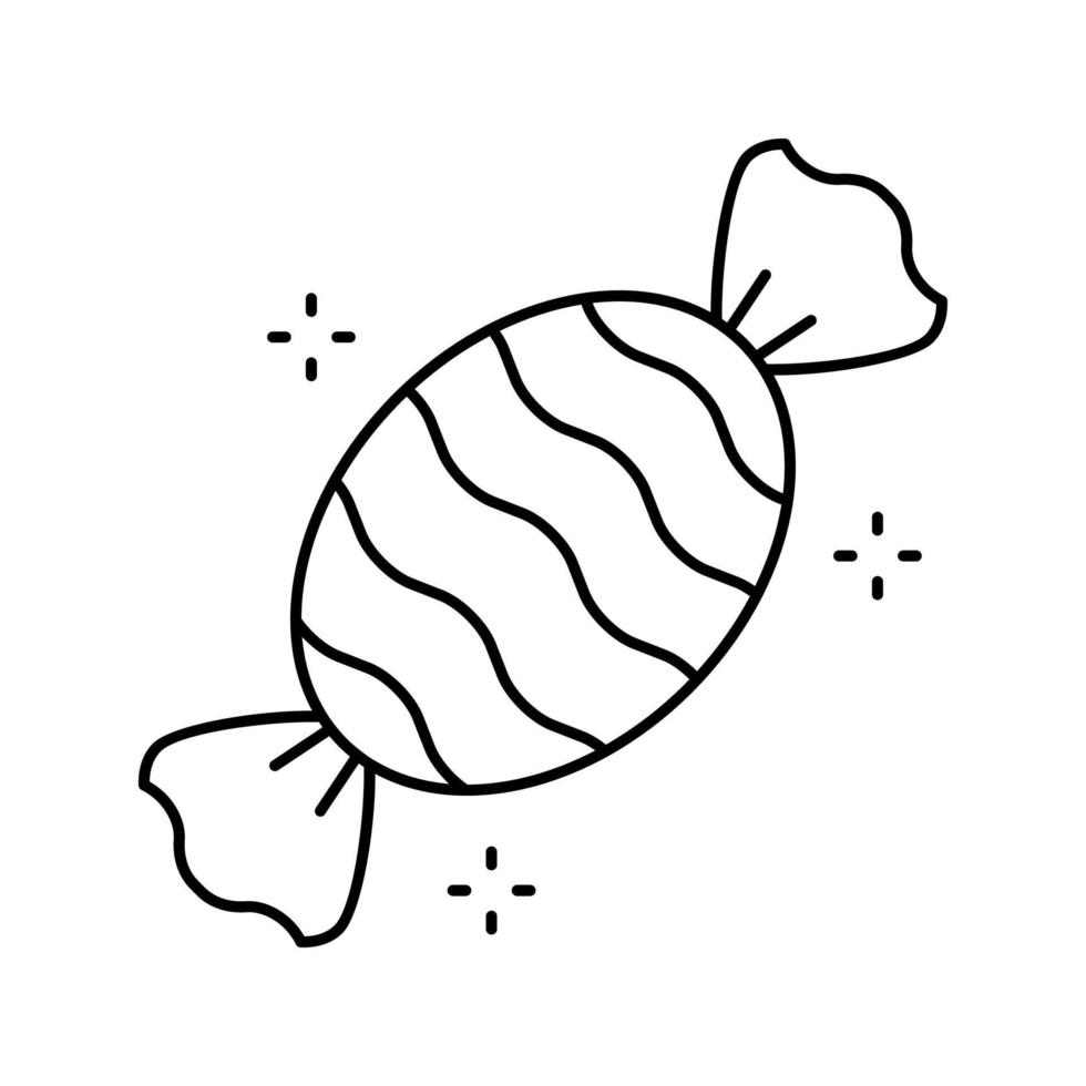 Ilustración de vector de icono de línea de caramelo dulce