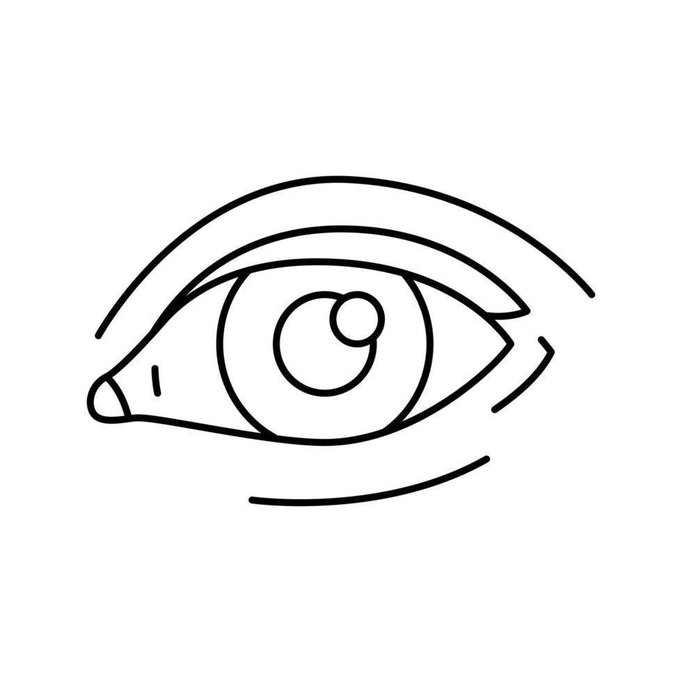 ojo cara línea icono vector ilustración