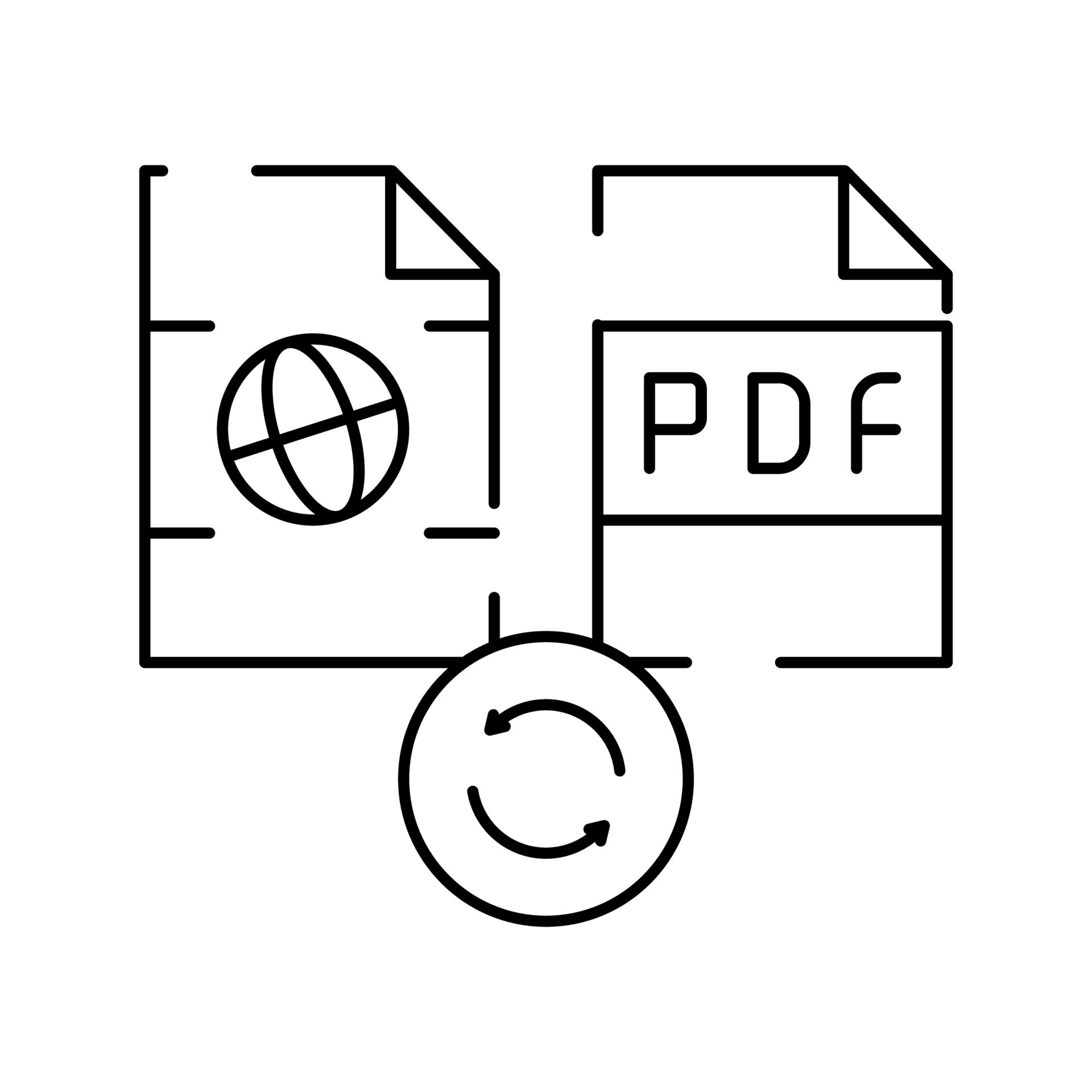 Convert Web Site Page To Pdf File Line Icon Vector Illustration how-to-convert-a-web-page-to-pdf-jesmade