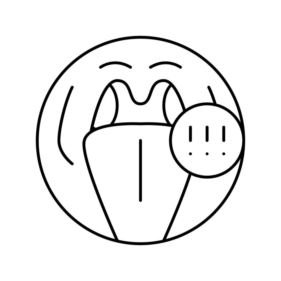 tonsils adenoid problems line icon vector illustration