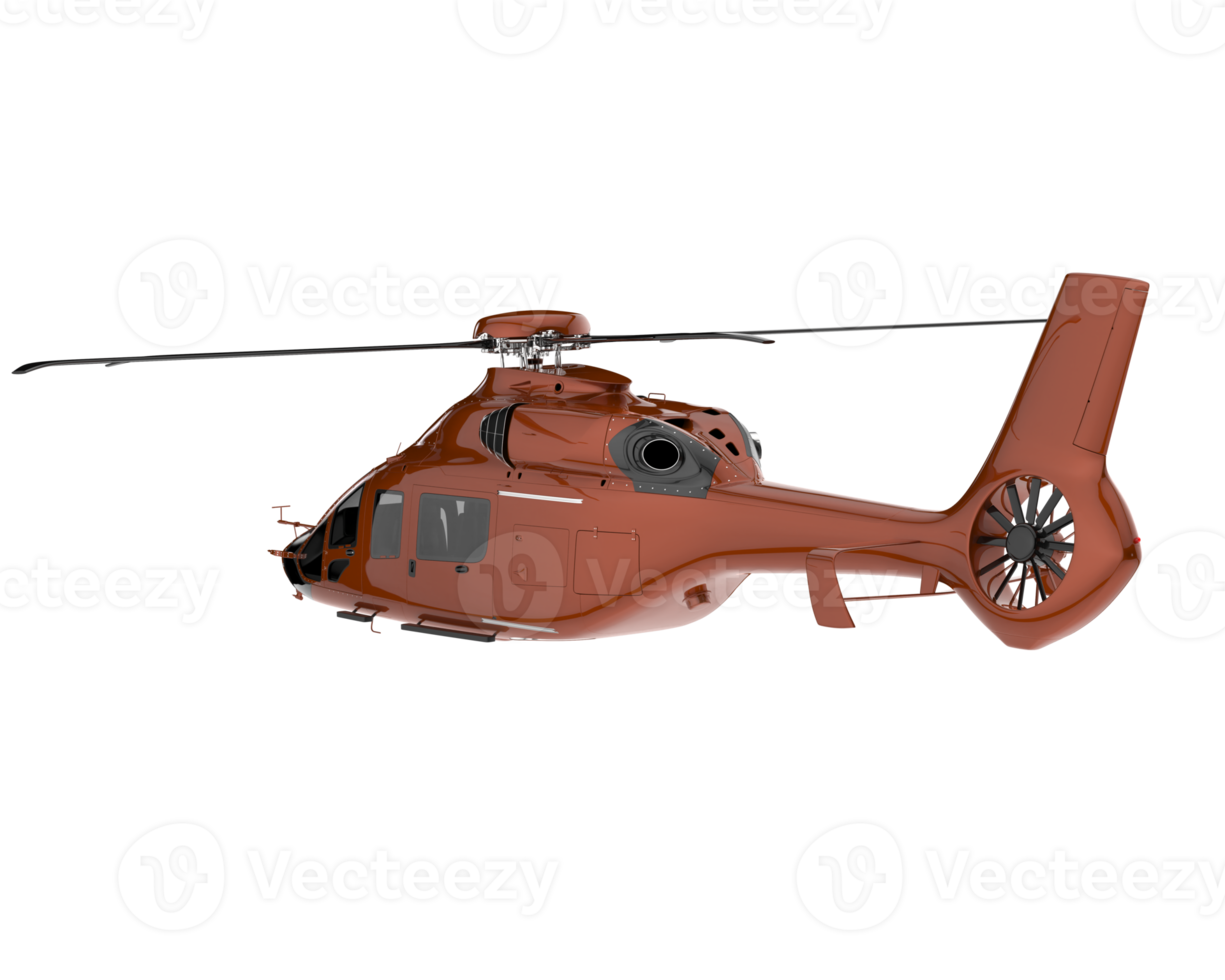 Helicopter isolated on transparent background. 3d rendering - illustration png