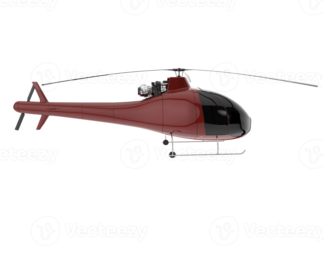 Helicopter isolated on transparent background. 3d rendering - illustration png