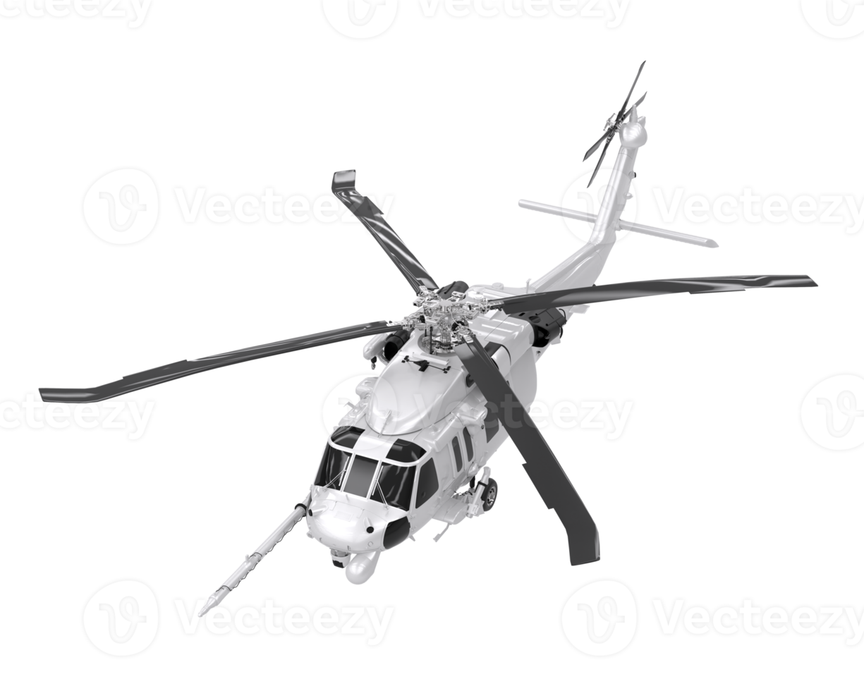 Helicopter isolated on transparent background. 3d rendering - illustration png