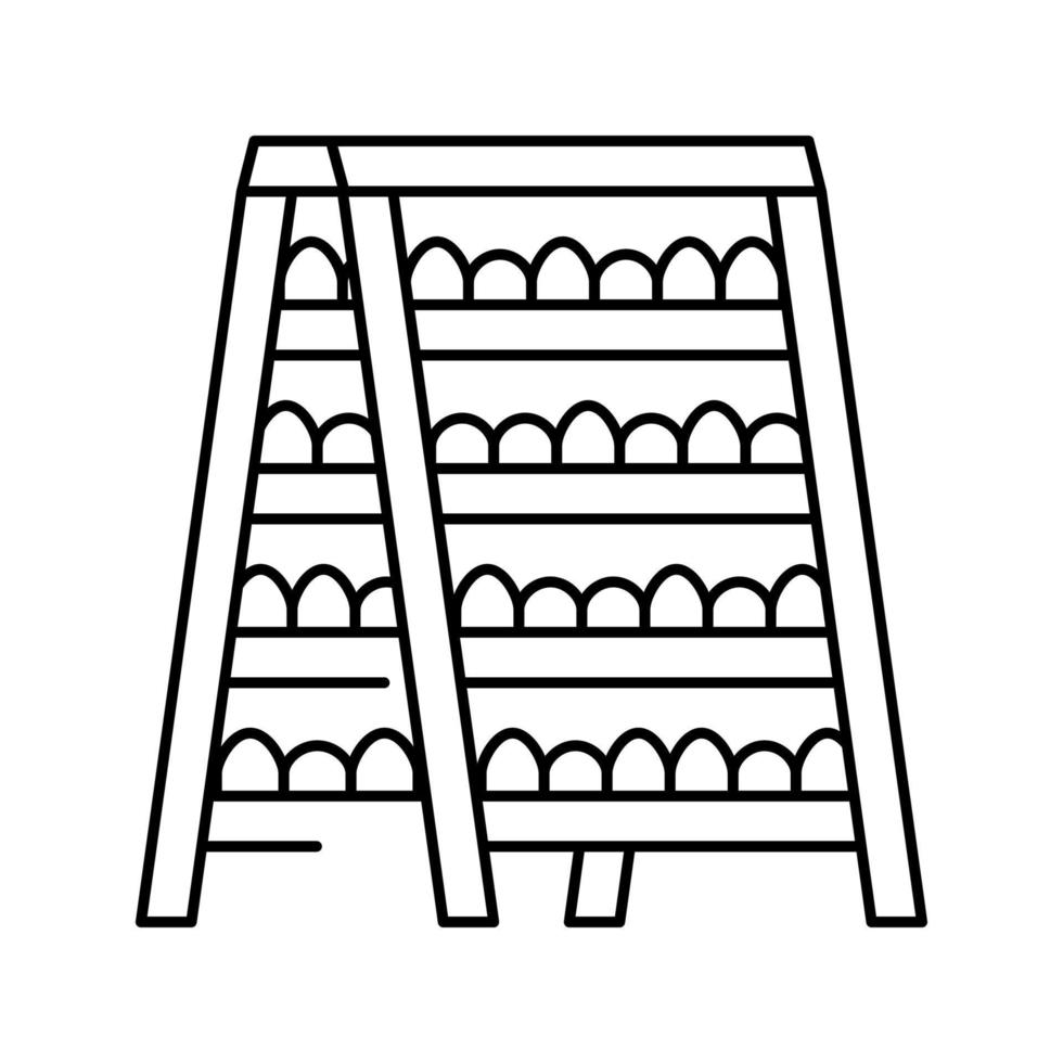 domestic plant on shelves line icon vector illustration