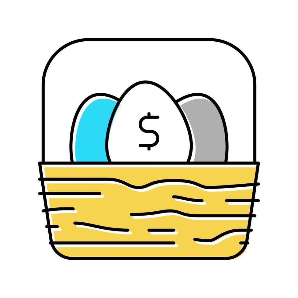 diversificación dinero color icono vector ilustración