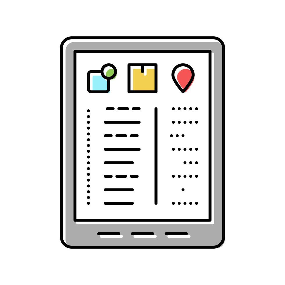 item list report color icon vector illustration