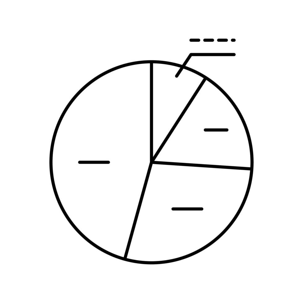 icono de línea de gráfico circular ilustración vectorial vector