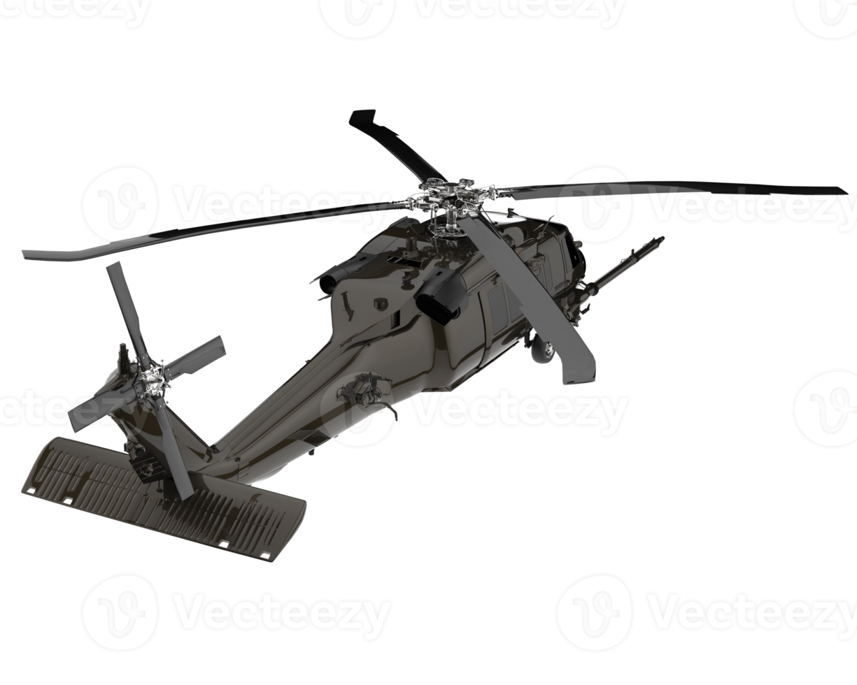 Helicopter isolated on transparent background. 3d rendering - illustration png