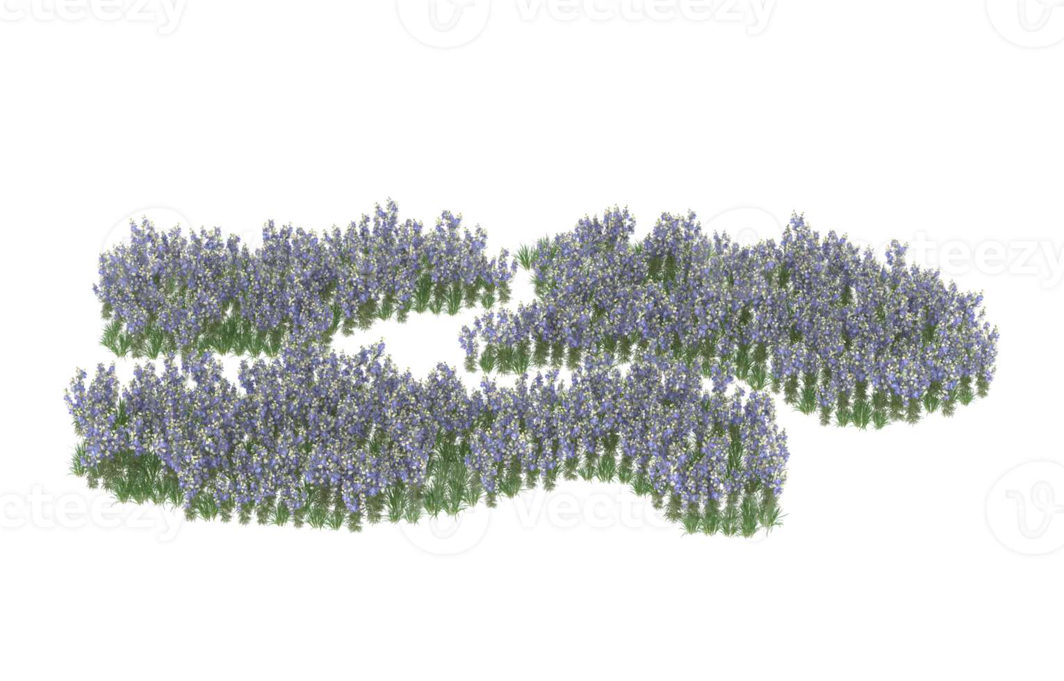 Realistic foliage isolated on transparent background. 3d rendering - illustration png