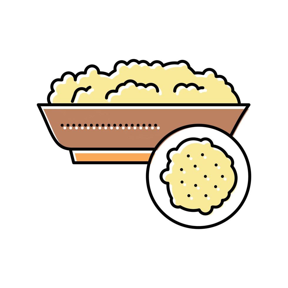 semolina groat color icon vector illustration